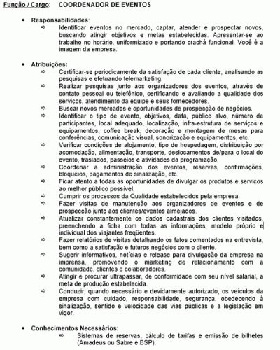 Atendimento Ao Cliente Do Casino Coordenador De Descricao De Trabalho