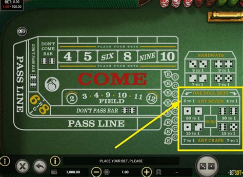 Craps Prop Bet Pagamentos