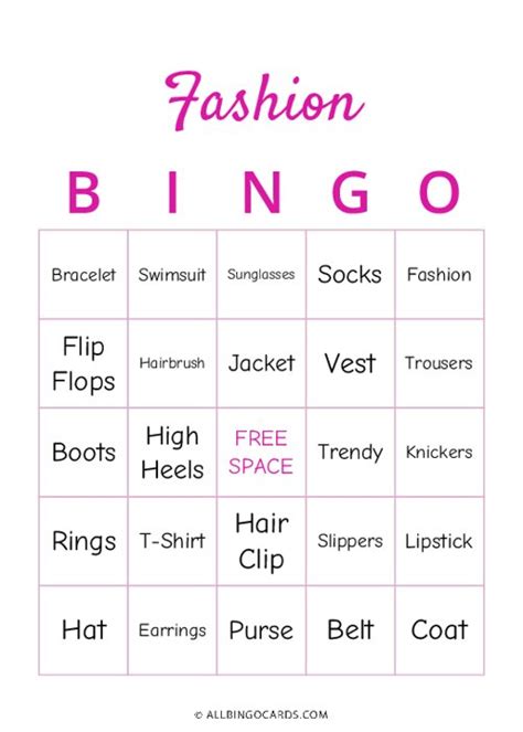 Fashion Bingo Brabet