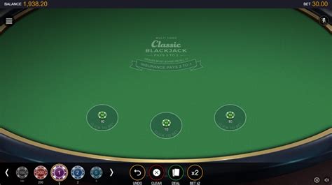 Jogue Multihand Classic Blackjack Online