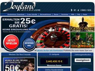 Joyland Casino 25 Bonus Euro Codigo