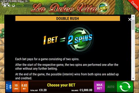 La Dolce Vita Double Rush Netbet