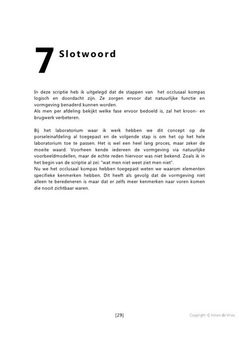 Slot Schrijven Voorbeeld