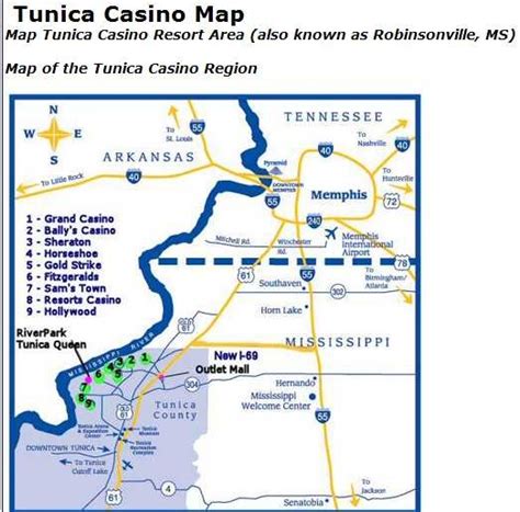Tunica Mississippi Casinos Mapa