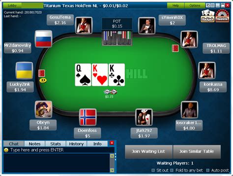 William Hill Poker Rakeback